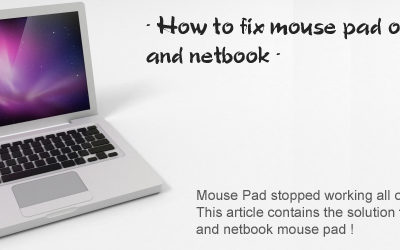 How to fix mouse pad on a laptop & netbook