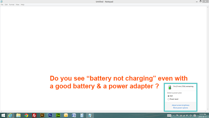 Laptop Battery Not Charging in Windows 7, 8, 8.1, XP, Vista 