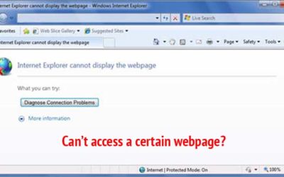 Fix can’t access a particular website in Internet Explorer windows 7, 8, Vista?