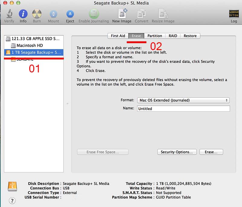 partition disk to exfat and mac os extended