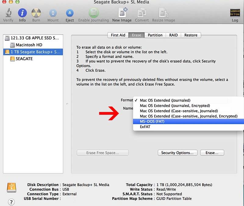 format hard drive in mac