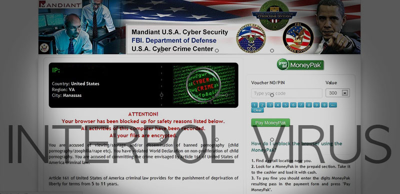 FBI Interpol Virus MoneyPack, Moneygram