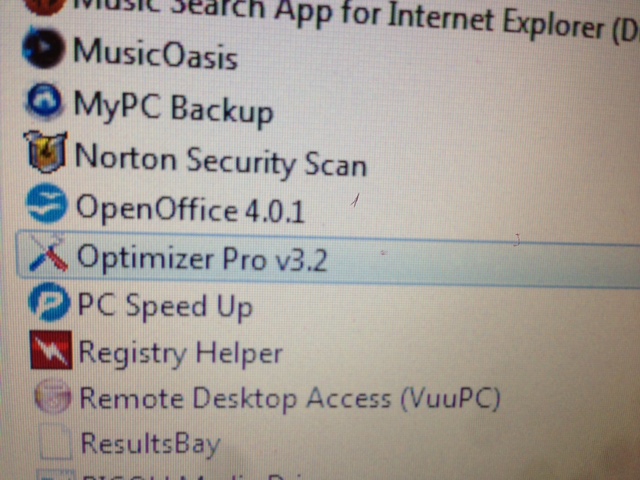 uninstall optimizer pro virus spyware spam