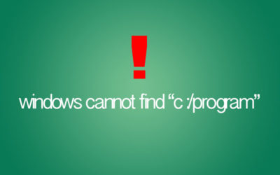 Fix Windows cannot find ‘C:\Program’ Error Message on Windows 7, 8, xp, vista.