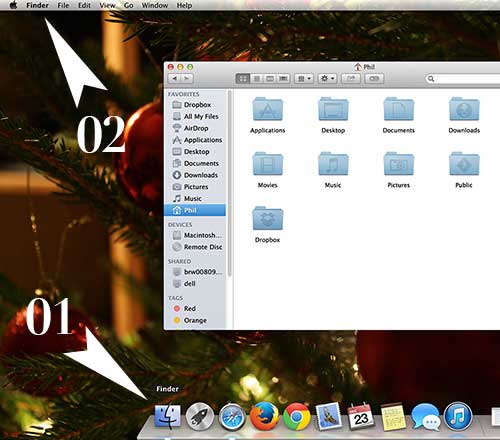 On desktop mac