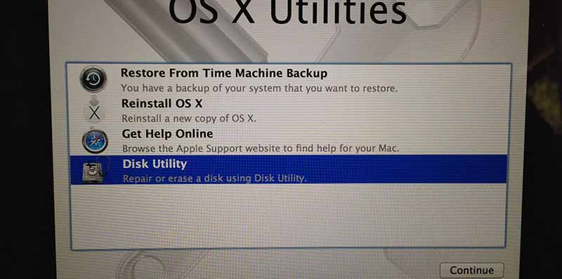 how to restore macbook pro os x to factory settings