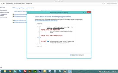 How to disable UAC user account control in Windows 7, 8, 8.1
