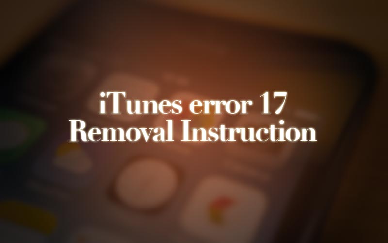 iTunes error 17 mac restoring iphone