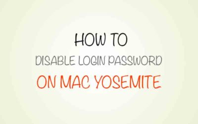 Disabling Login Password on Macbook Pro OS X Yosemite