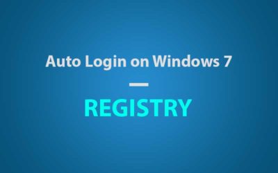 Windows 7 – Auto Login Registry (Regedit Password)