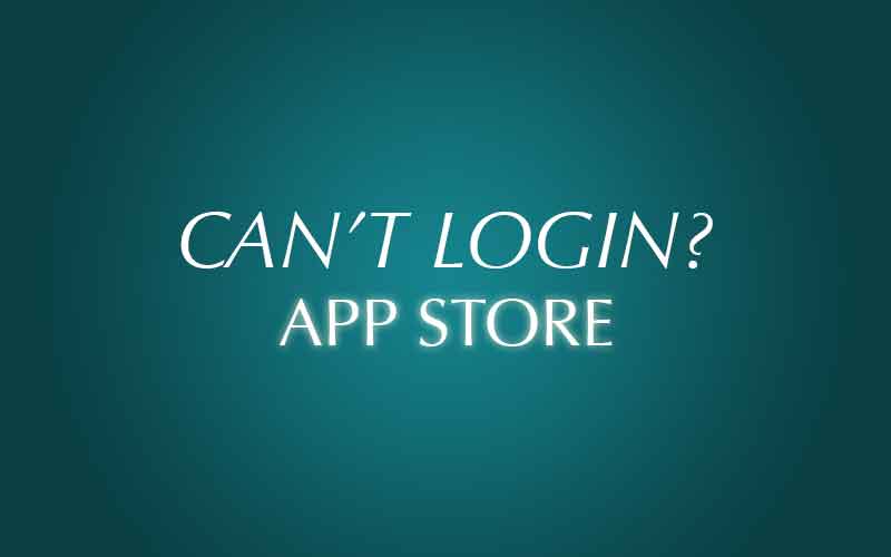 can't log into app store on iPhone iPad ipod