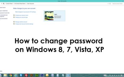 How to change password on Windows 8, 7, XP, Vista | Change password Windows 8, 7, XP, Vista