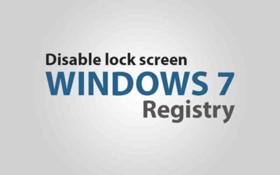 Remove lock screen on Windows 7 by registry