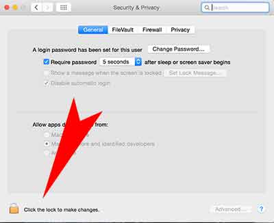 disable login password macbook pro yosemite