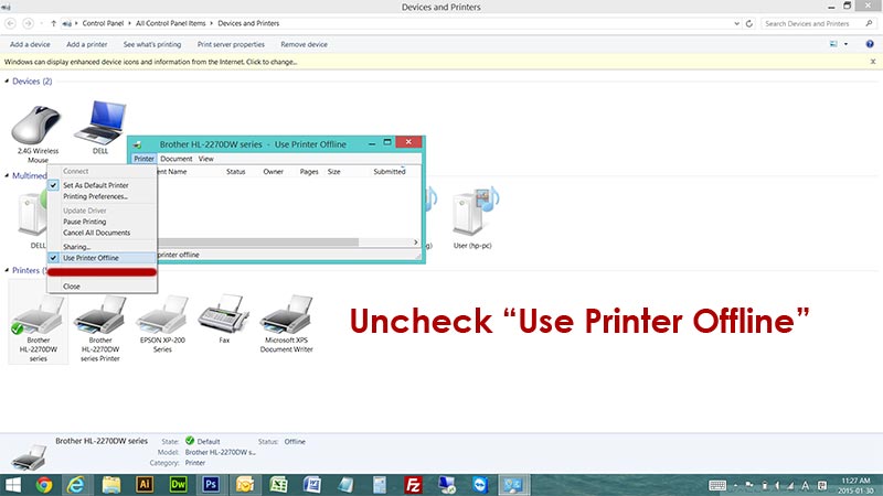 How to Fix Printer Offline Windows 8