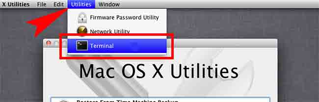 reset my administrator password for installing os x