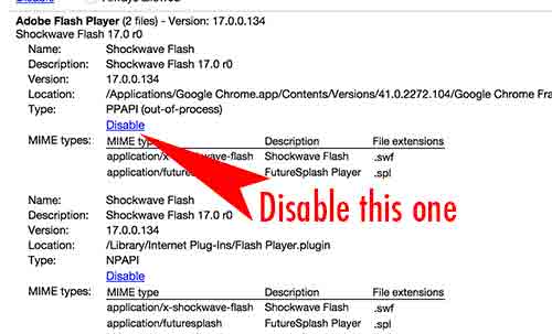 how to disable pepflashplayer.dll in chrome