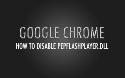 How to disable pepflashplayer.dll