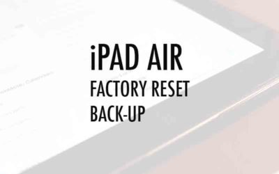 iOS 8 – Factory Resetting & Back Up on iPad Air & Mini