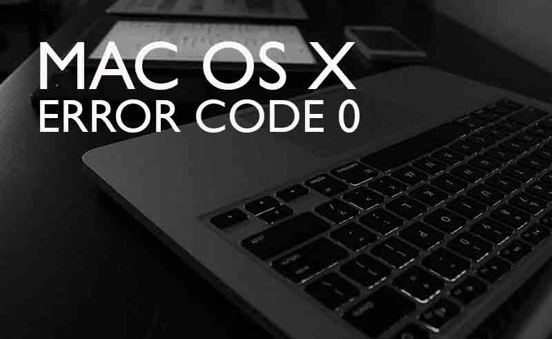 what is error code 0 on a mac when copying