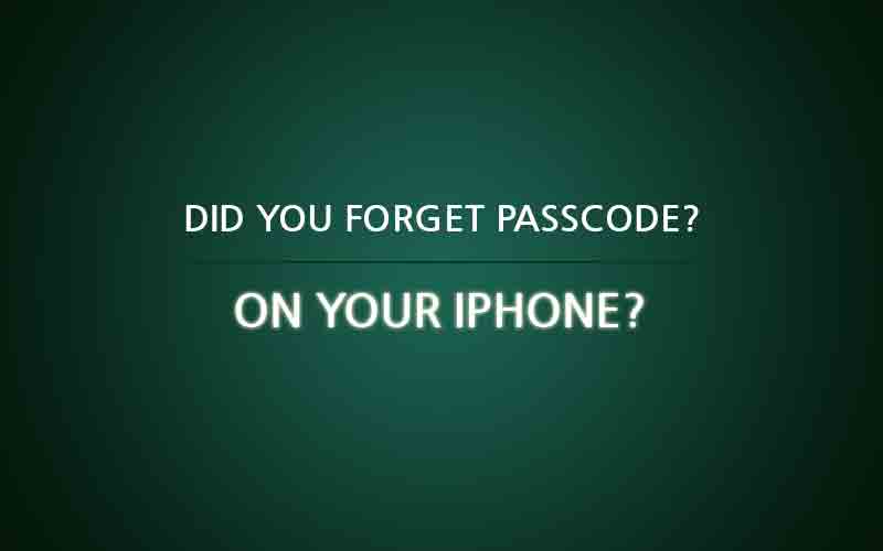 Forgot passcode on iPhone 5, 5c, 6, 6 plus ?