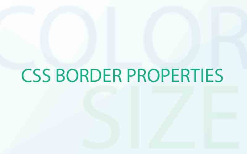 css border properties (size, color, style)