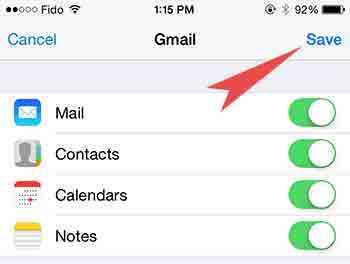 Add or Sync gmail, calendar, contacts to iPhone, iPad