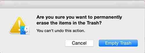 how to secure empty trash mac