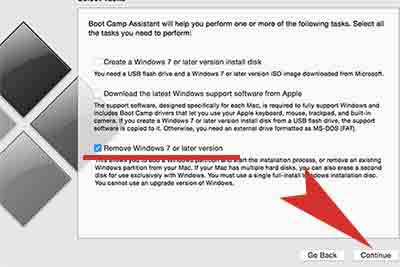 how to delete Windows 7 from Mac OS X