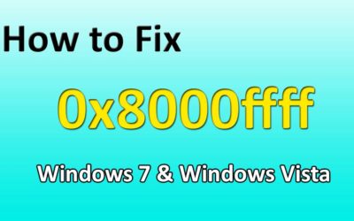 Solution – 0x8000ffff error message when you try to restore in Windows Vista & Windows 7