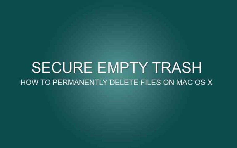 secure empty trash secure empty trash