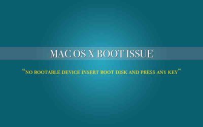 “No bootable device” Error Message on Mac OS X
