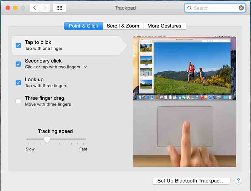 enabling tab to click on Macbook Pro Retina & Air