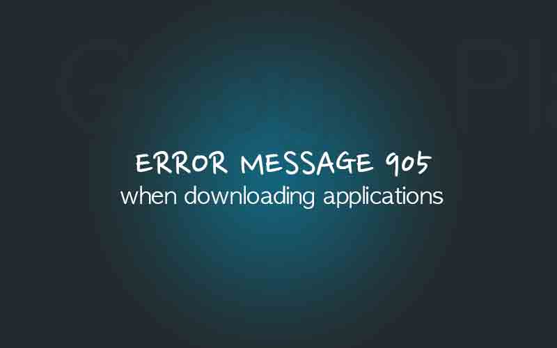 Google Play Error 905 when downloading applications (android error 905)