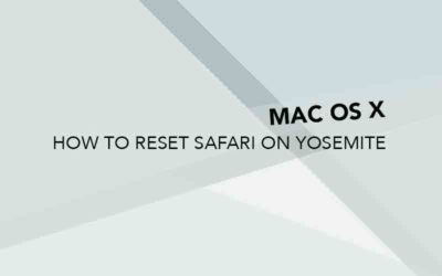 Resetting Safari 8 in OS X Yosemite (Macbook) (Clearing cache & data!)