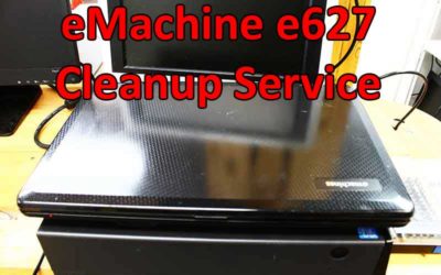 eMachine e627 laptop dust cleanup & Windows re-installation September 7, 2015