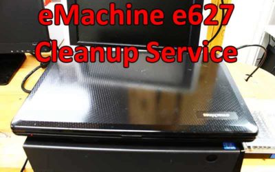 eMachine e627 laptop dust cleanup & Windows re-installation September 7, 2015