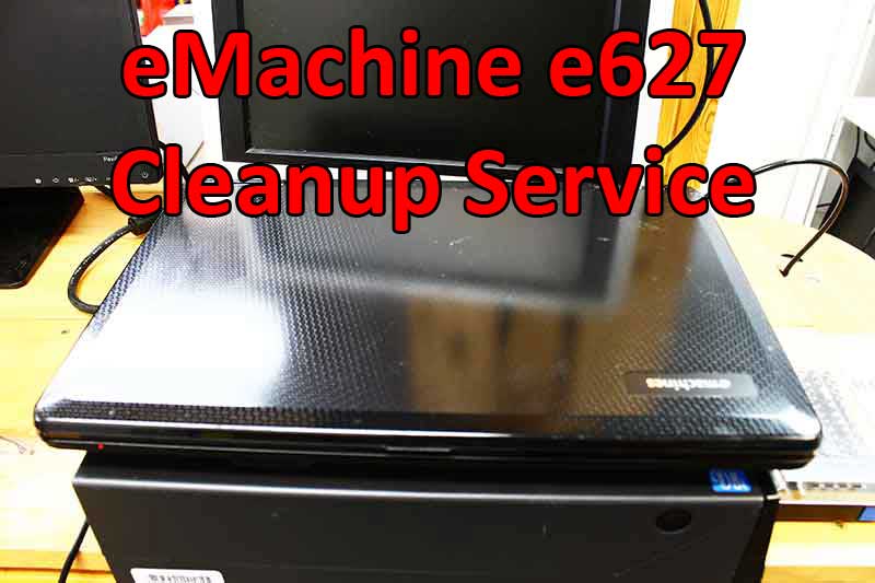 eMachine e627 laptop dust cleanup & Windows re-installation September 7, 2015