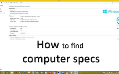 How to check computer specs Windows 8, 7, Vista, XP, Server