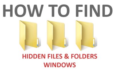 How to find hidden files on Windows 10, 8, 7, Vista