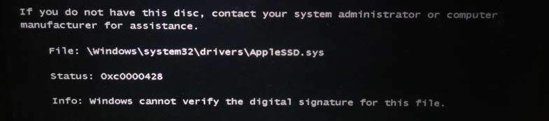 how to fix AppleSSD.sys error message on Mac