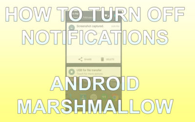 How to turn off app notifications on android marshmallow