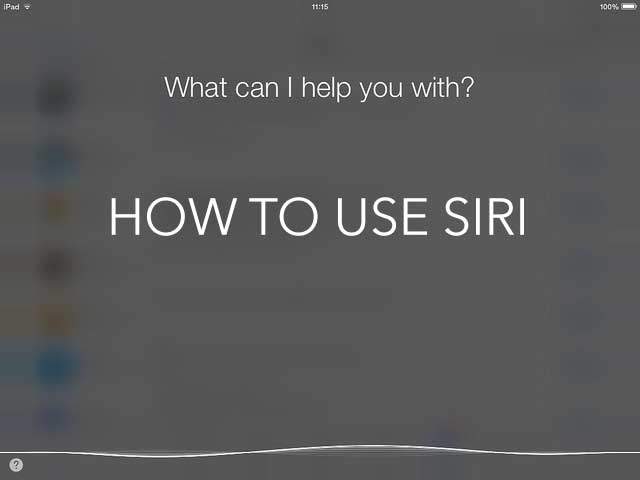 Using Siri feature on your iPhone and iPad (iOS 9)