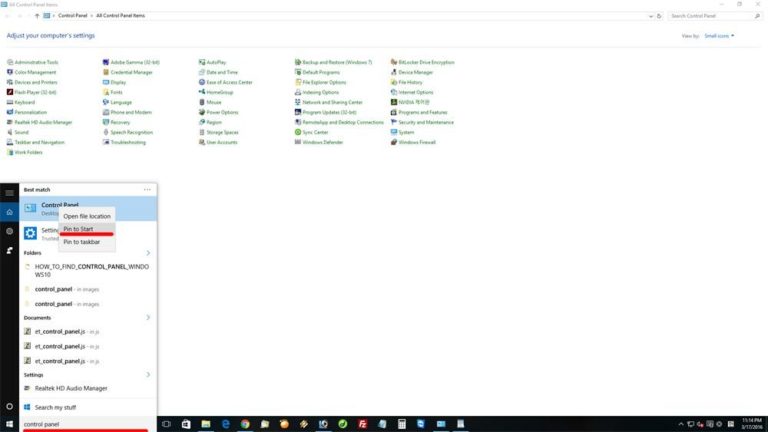 Control Panel Tablet Menu Where is control panel in Windows 10 | How to show control panel in ...