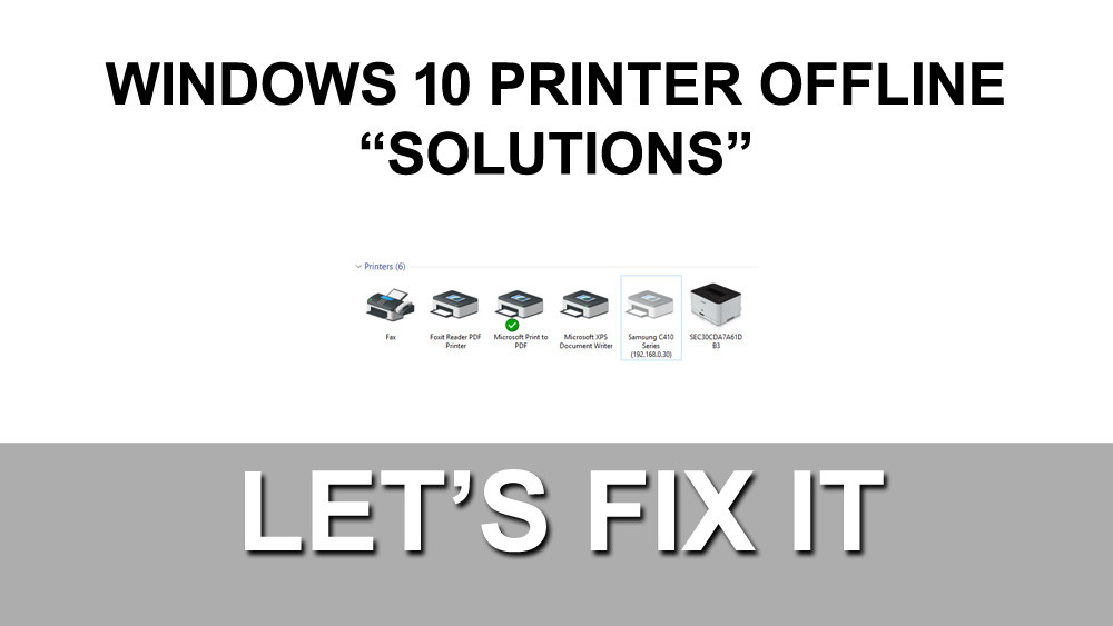 Windows 10 Printer Offline Problem