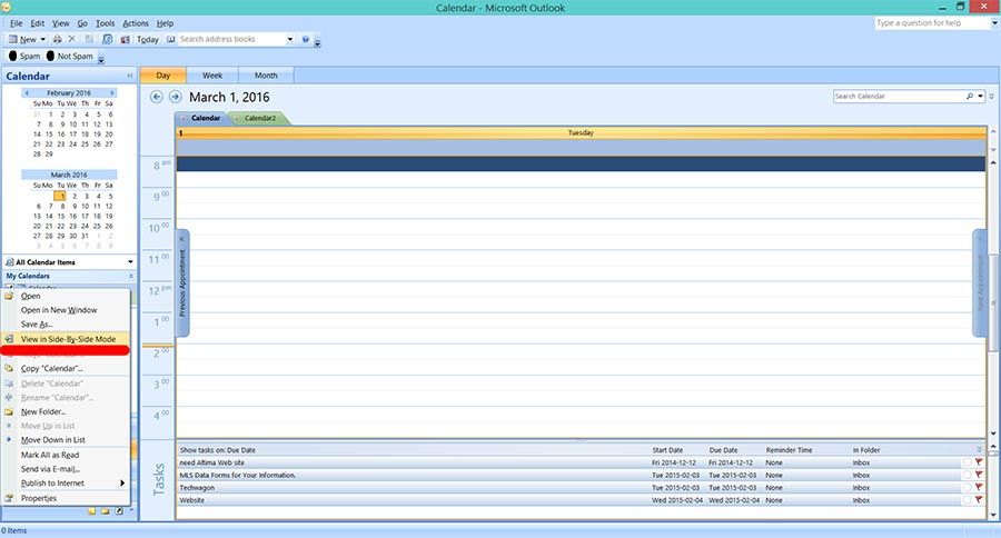 How To Merge Combine Two Calendars Microsoft Outlook 2007 P T IT 