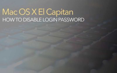 Mac OS X El Capitan – Enabling Automatic Login Password