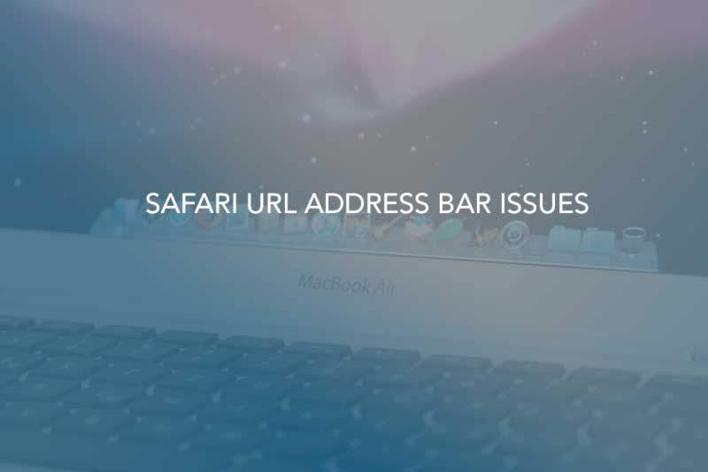 safari url address bar problem on Mac OS X El Capitan