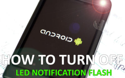 How to turn off blinking led flash (notification) on android