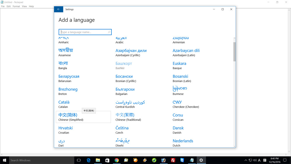 How to add different keyboard language Windows 10